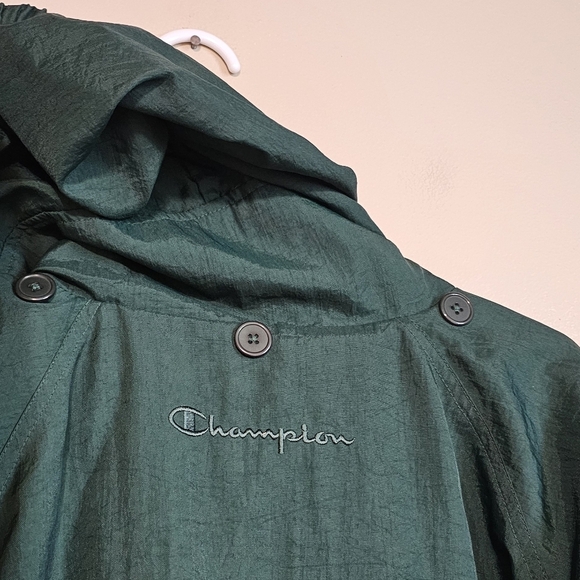 Champion Forest Green Zip-Up Jacket Vintage Size XL - Picture 10 of 11